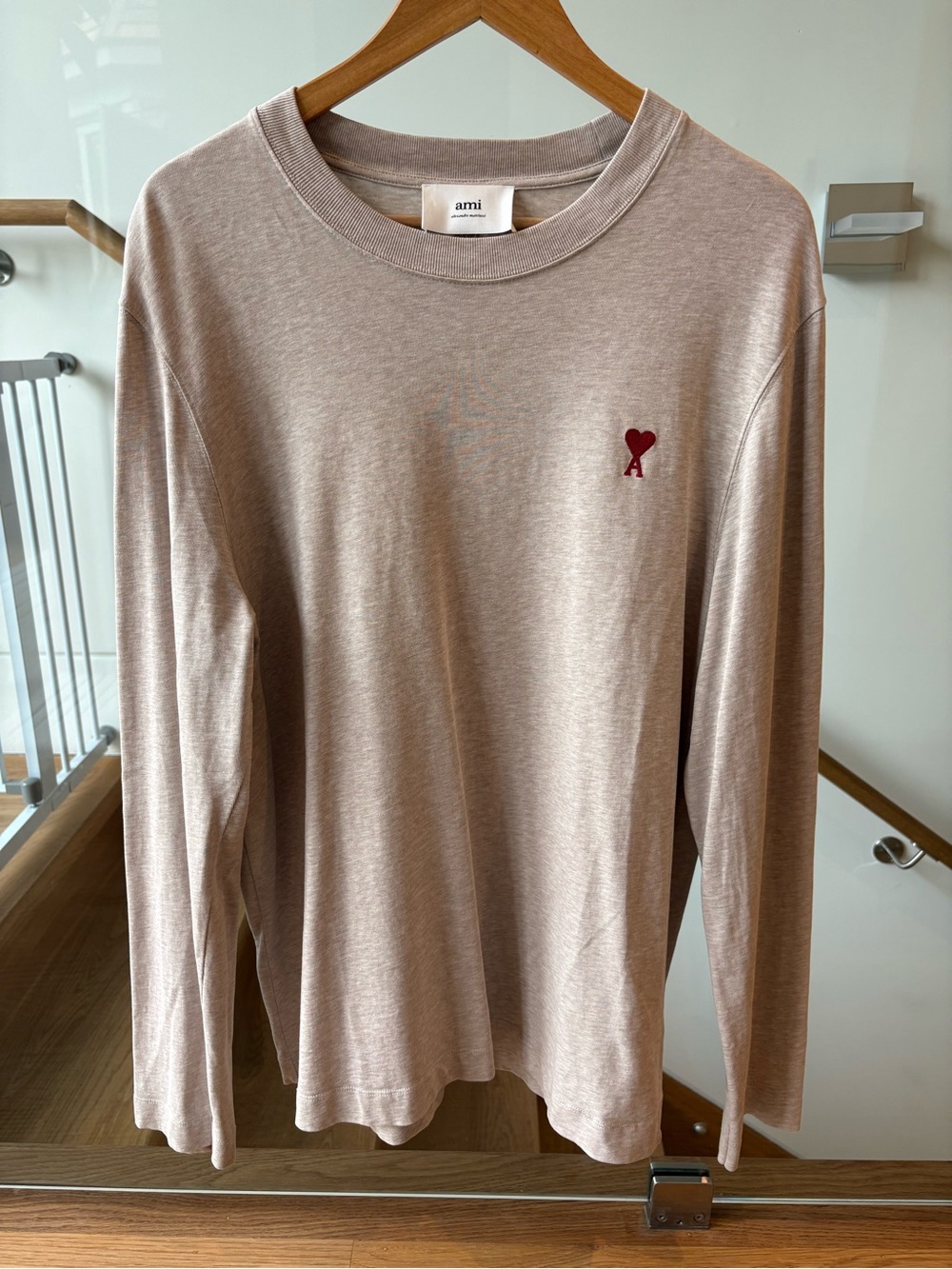Ami Alexandre Mattiussi Crewneck Tee - Light Taupe